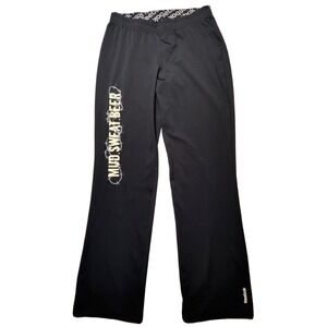 REEBOK WORKOUT READY Women Medium MUD.‎ SWEAT. BEER. Performance Pants EUC